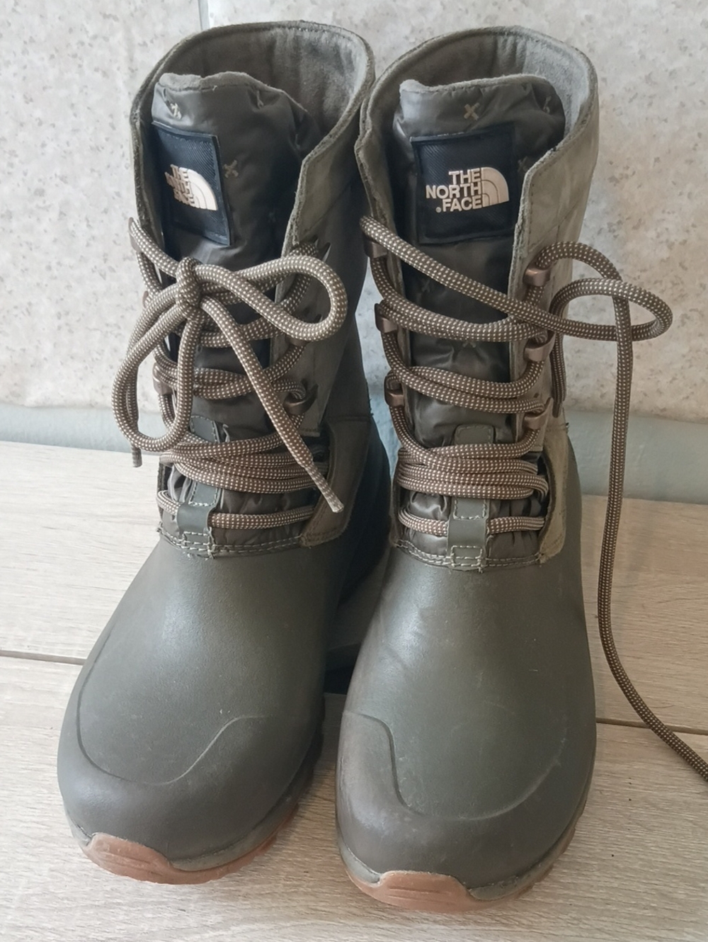 The North Face Olive Green Waterproof Lace-Up Boots